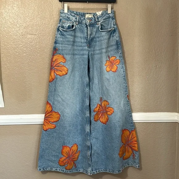 Free People Palisades Wide Leg Jeans - Picture 5 of 10